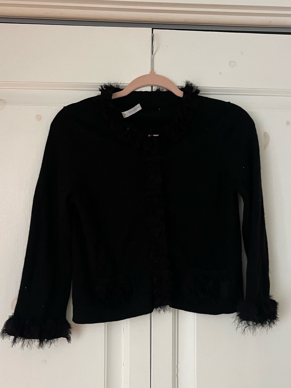 black cashmere cardigan size small